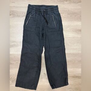 Athleta women’s  Dark Blue Cargo Pants Stretchy  Waistband